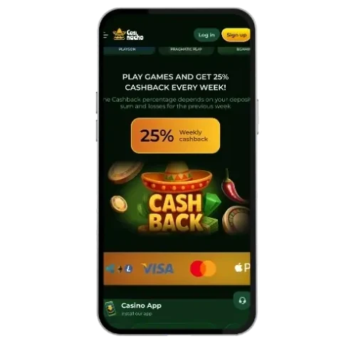 Casinacho Registrierung am Handy