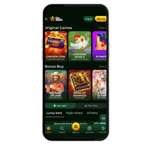 Casinacho mobile Lobby